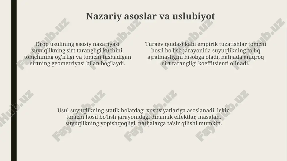sirt taranglik koeffitsiyentini tomchi uzilish usuli bilan aniqlash - Page 4