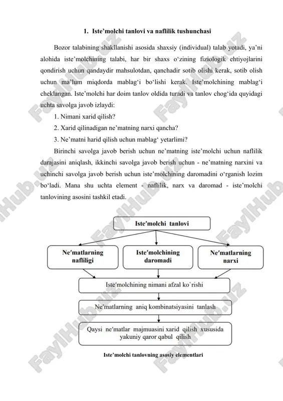 an bog‘liq samara tushuniladi. bunda talab elastikligi yuqori va talab chizig‘i yotiq bo‘ladi. 2. snob samarasida iste’molchining atrofdagilardan ajralib turishga ishtiyoqi baland boladi. bu yerda ham uning tanlovi atrofdagilar hatti-harakatiga bog‘liq, ammo bu teskari bog‘liqlik. snob samarasi boshqa insonlar shu ne’matni iste’mol qilishi ta’sirida talabda yuz beradigan teskari o‘zgarishni ifodalaydi. ya’ni, agar atrofdagilar shu ne’matga talab hajmini oshirsa, snob uni qisqartiradi yoki umuman iste’moldan voz kechadi. snob samarasida talab elastikligi past bo‘ladi. 3. veblen samarasi (t. veblen nomidan olingan) obru-e’tibor ketidan quvib unutilmas taassurot qoldirish maqsadini ko‘zlovchi namoyishkorona iste’molni nazarda tutadi. bunda tovarning narxi ikki qismdan: real narx va obru keltiruvchi narxdan tashkil topadi. veblen samarasi tovarning narxi qimmatligi tufayli iste’molchi talabining oshishi bilan bog‘liq samarani aks ettiradi. snob va veblen samaralarining asosuy farqi shundaki, agar snob samarasida muayyan tovarga talab boshqalarning shu tovarni iste’mol qilish hajmiga bo‘g‘liq holda o‘zgarsa, veblen samarasida talab tovar narxining qimmat yoki arzonligiga qarab o‘zgaradi. …