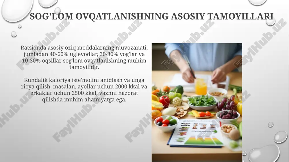 sog'lom ovqatlanish va uning tartibi haqida tushuncha ularni tekshirish va baxolash - Page 4