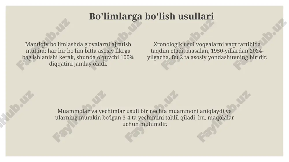 matinni manoviy qismlarga bulish tamoyillari - Page 4