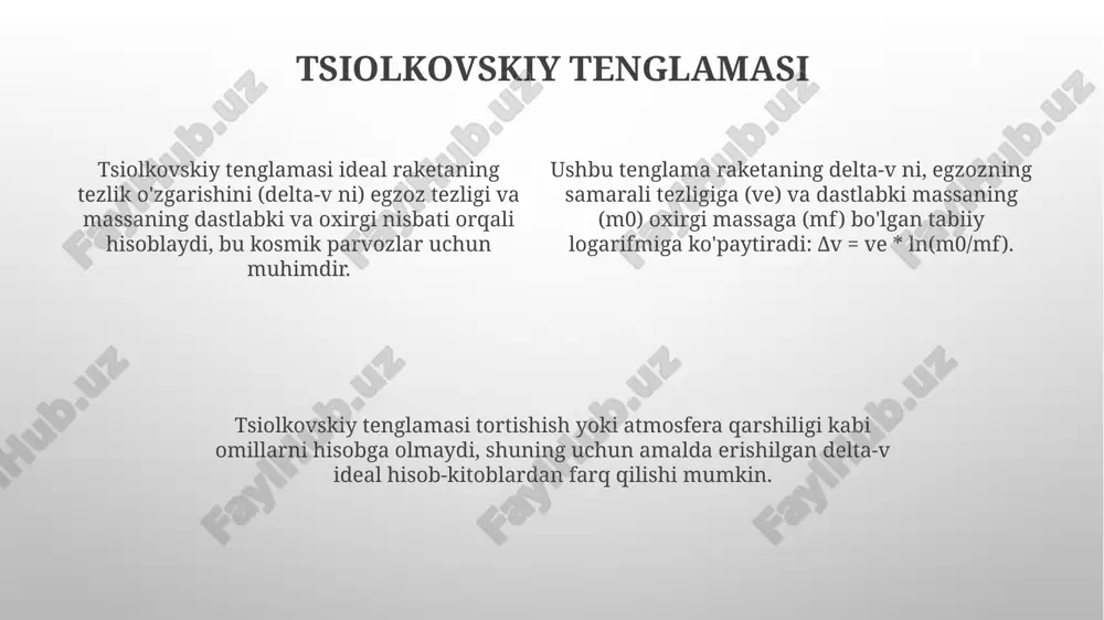 o'zgaruvchan massali jisimlar harakati siolkoveski - Page 4