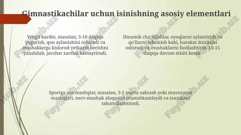 gimnastikada jarohatlarning oltini olishda isinishning roli - Page 4