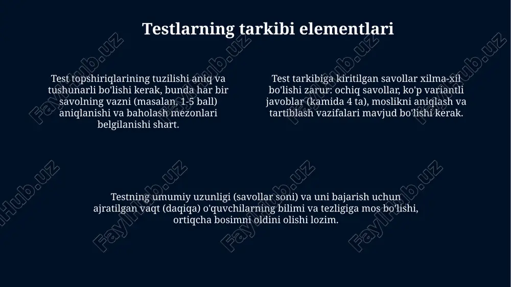test topshirigʻi talablari - Page 4