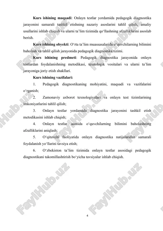 atli urinlarni belgilab olish, faoliyatning keyingi boskichlarida uni xisobga olish diagnostika deyiladi. pedagogik diagnostika o’quvchining o’zlashtirishi, o’qishdagi qiyinchiliklarini, uning o’qishiga ta’sir qilayotgan ijtimoiy, oilaviy omillarni o’rganishga yo’naltirilgandir. diagnostika natijalari esa ta’lim-tarbiya jarayonini to’g’ri rejalashtirish, yo’l qo’yilgan hatolarni tuzatish, psixologik-pedagogik profilaktika ishlarini olib boorish imkonini beradi. bu muqaddas zaminda yashayotgan har qaysi inson o'z farzandining bahtu saodati, fazlu kamolini ko'rish uchun butun hayoti davomida kurashadi, mehnat qiladi, 'zini ayamaydi. bola tug'ilgan kunidan boshlab oila muhitida yashaydi. oilaga xos an'analar, qadriyatlar, urf - odatlar bola zuvalasini shakllantiradi. eng muhimi, farzandlar oilaviy hayot maktabi orqali jamiyat talablarini anglaydi, xis etadi. o'zbek oilasi mustabidlik zamonida ham o'zining tarixan shakllangan qiyofasini yo'qotmadi. ulug' adibimiz abdulla qodiruy qahramonlaridan birining: "bu xonadondan hech kim norizo bo'lib ketgan emas", deya aytgan gaplarida elimizga xos katta hayotiy falsafa mujassam. bu yo'q joydan paydo bo'lgan gap emas. ota - onaning farzand oldidagi burchlari, o'zlarining oxiratini obod etuvchi qarzlari bor. dinu …