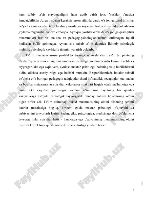utaxassislarni tayyorlash va ularni jahon standartlari darajasiga ko'tarmoq lozim. fan va texnikaning bugungi kun taraqqiyotiga javob berish uchun keng saviyali, bilimdon, o'z kasbining fidoiy kishisini kamol toptirish orqali davlatimizda bozor iqtisodiyotiga bardosh beradigan raqobatbardosh kasb egalarini shakllantirish lozim bo'ladi. toki ular davr talablariga og'ishmay javob beradigan, qiziqishi keng, malakasi mustahkam, xotirasi barqaror, fikr yuritishi puxta, izlanuvchan, mehnatsevar, vatatparvar, iymon-e'tiqodli insonlar bo'lib voyaga yetishsin. o'quvchi-yoshlarlarni kasbiy faoliyatga to'g'ri yo'naltirish va ta'lim samaradorligini oshirishda yuqori natijalarni beradigan uslublardan foydalanish muhim omillardan hisoblanadi. yosh mutaxassislarga pedagogik-psixologik bilimlar, uslubiy ko'rsatmalar berish bilan birgalikda, jamiyatda mavjud bo'lgan turli kasblar haqida ham keng qamrovli bilimlar berish maqsadga muvofiqdir. kasblar to'g'risida keng malumotlar berish va kasbiy shakllanishni ta'minlashga to'siq bo'luvchi bir qator omillarni ham o'z o'rnida yoshlarga singdirib borish lozim: 1. mutaxassislarga qo'yiladigan kasbiy va shaxsiy talablarning o'sib borayotganligi. 2. kasb tanlashga sabab bo'luvchi omillarning davriy xarakterga egaligi va kasblar to'g'risidagi ijtimoiy ideallarning yagona me'yorining mavjud emasligi. …
