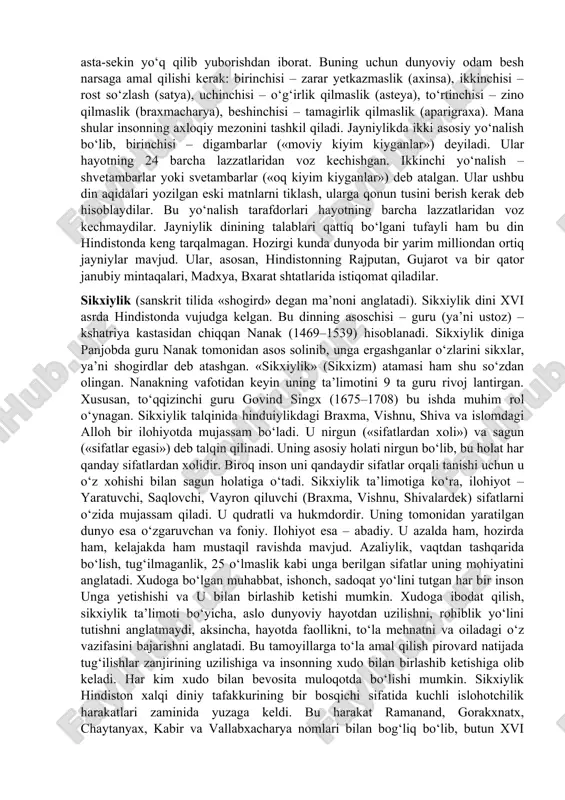da» manbasida u quyosh xudosi – birinchi darajali xudo hisoblanib, ibodat paytida uni savitar roxita, surya, audita nomlari bilan ataydilar. u «krishna bilan qo‘shilib yarim inson, yarim xudo shaklidagi qahramon deb tan olinadi». hinduiylikda «mahobxorat» va «ramayana» dostonlari o‘ziga xos muqaddas o‘rin egallaydi. vishnu ba’zida to‘rtqo‘lli qilib tasvirlanadi. krishna murakkab obraz bo‘lib u haqda olov, chaqmoq, moma qaldiroq, osmon, quyosh, bilan bog‘liq afsonalar mavjud. krishna jangovar, yengilmas qahramon sifatida ta’riflanadi. vishnuiylik bayramlari turli-tuman bo‘lib, ular bir necha kunlarga cho‘zilib ketadi. ular duolar o‘qish, ta’zim bajo keltirish, ommaviy diniy marosimlarda qatnashish, hadya, qurbonliklar atash, ibodatxona yaqinidagi yoki ichidagi hovuzlarda cho‘milish kabilar bo‘lgan. bu marosimlar faqat ruhoniylar boshchiligida bajariladi. sigir muqaddas hayvon sifatida xudolar qatorida e’zozlanadi. u keyinchalik «tirik but»ga aylanib, shivaning ma’budlik o‘rinini to‘ldirdi. vishnuiylikda muqaddas hayvon maymun bo‘lib «rigveda»da «vrishakani (erkak maymun) timsolida xanumanning timsolini ko‘rishimiz mumkin», degan rivoyat keltirilgan. maymun «ramayana» dostonidagi odam xudo – ramning ittifoqchisi maymun-xudo xanumanning …