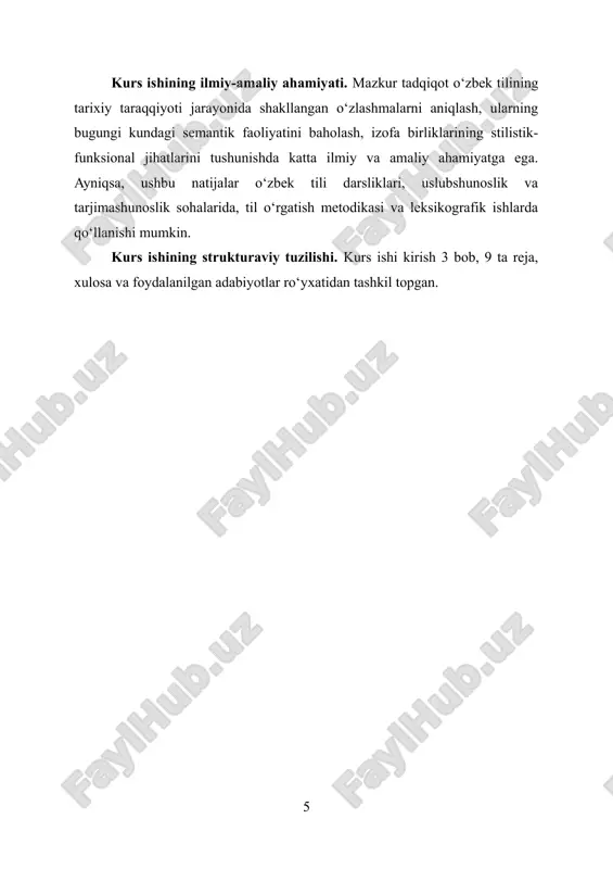 biy tilida, shuningdek, dialektal nutqda ham keng tarqalgan[footnoteref:1]. [1: qodirov a. hozirgi o‘zbek adabiy tili. – toshkent: fan, 1981. – 374 b.] lingvistik nuqtai nazardan izofa — determinativ bog‘lanishli so‘z birikmasining bir ko‘rinishi bo‘lib, bunda bir so‘z (aniqlovchi) ikkinchi so‘zning (aniqlanuvchining) ma’nosini aniqlaydi, toraytiradi, unga bog‘liq mazmun yuklaydi. bu bog‘lanish natijasida hosil bo‘lgan birlik semantik yaxlitlik kasb etadi. masalan, “kitob muallifi”, “qalb nidosi”, “ilm ahli”, “sabq sohibi”, “haqiqat izdoshi” kabi izofalar ikki tarkibdan iborat bo‘lib, birinchi so‘z ikkinchi so‘zga nisbatan aniqlovchi vazifasini bajaradi[footnoteref:2]. [2: yoqubov a. o‘zbek tilining stilistikasi. – toshkent: fan, 2005. – 240 b.] izofa bog‘lanishining shakliy (formativ) ifodalanishi turli tillarda farqlanadi. o‘zbek tilida izofa bog‘lanishlari ikki asosiy ko‘rinishda — sintetik va analitik shakllarda namoyon bo‘ladi. sintetik shakl egalik qo‘shimchalari vositasida amalga oshadi (masalan: “daryoning suvi”), analitik shakl esa izofa vositachisi (odatda predlog yoki bog‘lovchi) orqali ifodalanadi (“ilm ahli”, “hikmat egasi”). izofa bog‘lanishining umumiy tipologiyasida uning bir nechta …