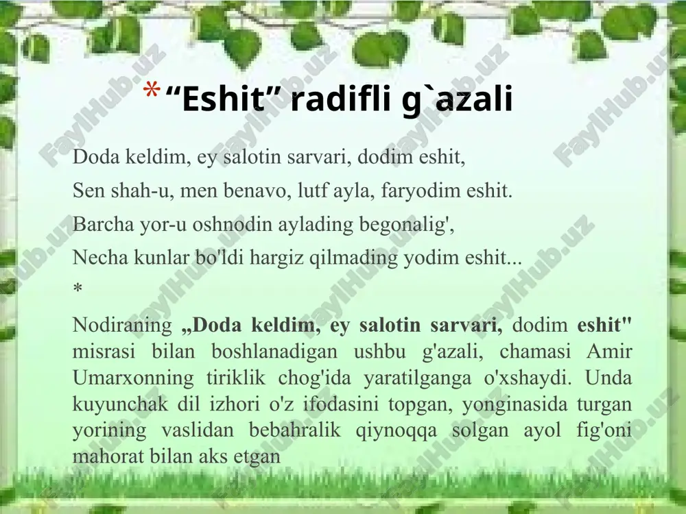 nodira g`azallari tahlili - Page 4