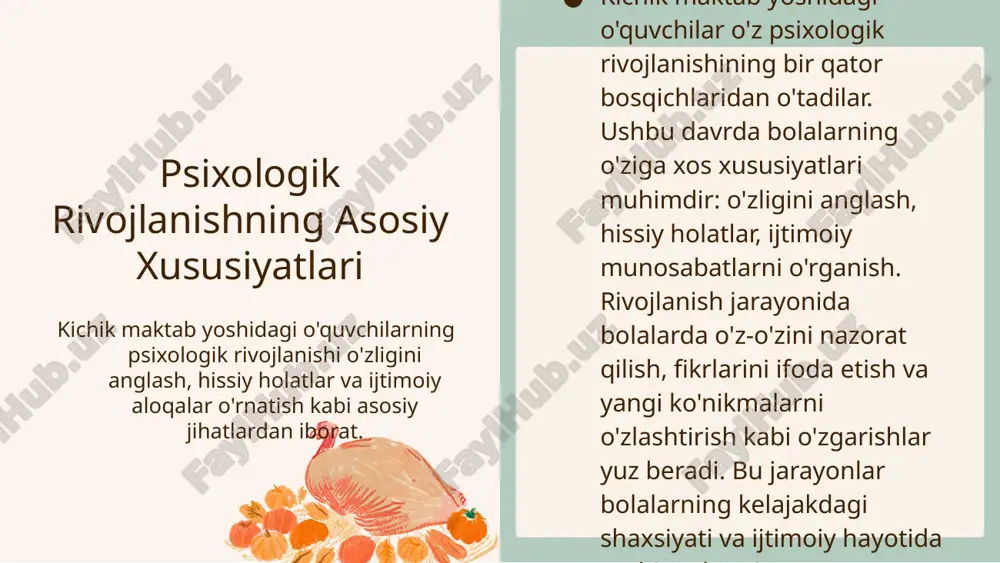 misollar sifatida, bolalar o'rtasida muammolarni hal qilish va do'stlik ko'nikmalarini o'rgatish uchun guruhli o'yinlar va faoliyatlar o'tkazish, ularning ijtimoiy rivojlanishini qo'llab-quvvatlaydi. hozirgi kundagi rivojlanish tendensiyalari zamonaviy rivojlanish tendensiyalari kichik yoshdagi o'quvchilarning psixologik va ijtimoiy rivojlanishiga katta ta'sir ko'rsatmoqda. bolalar onlayn muhitda ko'proq vaqt o'tkazib, digital texnologiyalardan foydalanish orqali o'zaro muloqot qilishni o'rganmoqda. bu esa ularning ijtimoiy ko'nikmalarini oshiradi, lekin, boshqa tomondan, yolg'izlik va stress kabi muammolarni ham keltirib chiqarishi mumkin. oila, maktab va jamiyat kichik yoshdagi o'quvchilarning hissiy va ijtimoiy ko'nikmalarini rivojlantirishda muhim rol o'ynaydi. oila muhitida qo'llab-quvvatlash va sevgi bolalarning o'ziga bo'lgan ishonchini oshiradi. maktabdagi ta'lim jarayoni esa ijtimoiy ko'nikmalarni rivojlantirishda muhim ahamiyatga ega. jamiyatning ijtimoiy normasi va qadriyatlari bolalar uchun muhim ko'rsatkichlar hisoblanadi. so'nggi tadqiqotlar kichik yoshdagi o'quvchilarning rivojlanishiga ta'sirini ko'rsatadi. ota-onalar va o'qituvchilarning roli bolalarning ijtimoiy va hissiy ko'nikmalarini shakllantirishda muhimdir. guruhli ishlar va o'yinlar bolalarning hissiy intellektini rivojlantirish uchun tavsiya etiladi. mustaqil qarorlar qabul qilishga rag'batlantirish …