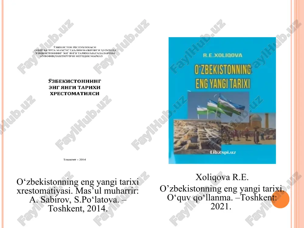 lan aloqadorligi o’zbekistonning eng yangi tarixini o’rganushning nazariy-metodologik asoslarni o'zbekistonning eng yangi tarixini o'qitishning metod va yo’nalishlari tarixiylik prinsipiga ko'ra, tarixiy voqealar va jarayonlar ushbu voqealar va jarayonlar qanday paydo bo'lganligi, qanday rivojlanganligi va ular nimaga olib kelganligi nuqtai nazaridan qat'iy aniq tarixiy kontekstda ko'rib chiqilishi kerak. tarixiyizmning uslubiy prinsip sifatida talabi davrda paydo bo'ladi va rivojlanadi. o'rta asrlar teleologizmiga qarshi bo'lgan ma'rifat (viko, volter, russo, diderot), keyin nemis klassik falsafasida (hegel, marks), hayot falsafasida (diltey) va falsafiy va tarixiy fikrning boshqa sohalarida. zamonaviy talqinda tarixshunoslik prinsipi tarixshunoslik va jurnalistikada juda kamdan-kam uchraydigan hodisaga qarshi qaratilgan, bunda mualliflar dunyoqarash g'oyalarini, xulq-atvor stereotiplarini va o'z davrlarining axloqiy me'yorlarini tarixdagi voqealarni baholashda, unutish yoki ataylab e'tiborsiz qoldirishda qo'llashadi. o’zbekistonning eng yangi tarixining asosiy tamoyillari о’zbekiston respublikasi prezidenti shavkat mirziyoyevning 2018-yil 28-dekabrda oliy majlisga murojaatnomasida ta’kidlab о’tganidek: “oldimizga qо’ygan ulkan vazifalarni amalga oshirishda biz uchun kuch-qudrat manbai bо’ladigan milliy g’oyani rivojlantirishimiz zarur. xususan, …