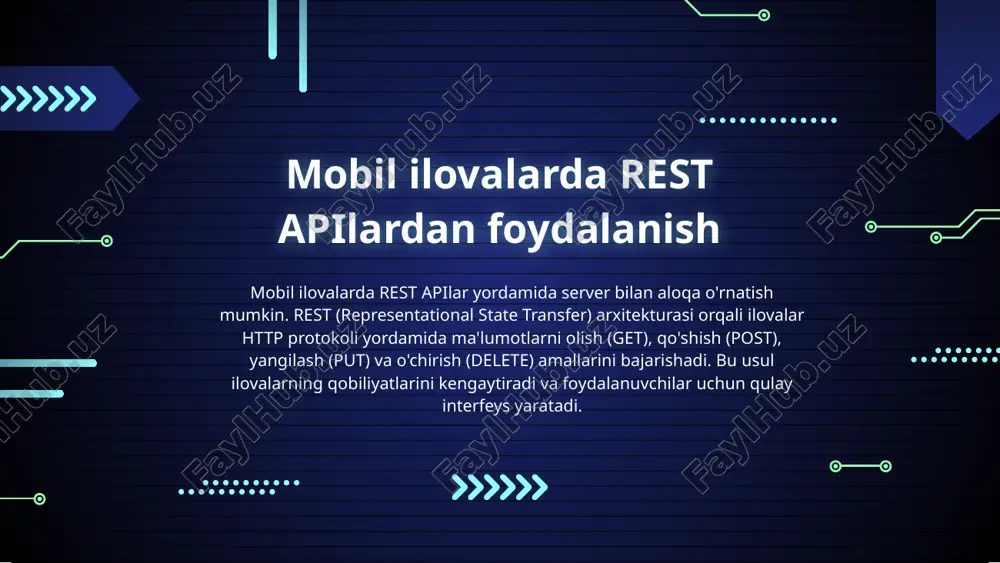 rest apilardan foydalanish va ma’lumotlar bazasi bilan ishlash - Page 4