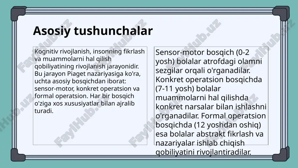 aloqalar va tajribalar kognitiv qobiliyatlar va tafakkur jarayonlarini shakllantiradi. ijtimoiy aloqalar, o'zaro munosabatlar va guruh tajribasi kognitiv rivojlanishga bevosita ta'sir ko'rsatadi. bular insonning fikrlash qobiliyatini va muammolarni hal qilish usullarini rivojlantiradi. kognitiv jarayonlar ijtimoiy kontekstdagi ahamiyatga ega bo'lib, ular insonning ijtimoiy ko'nikmalarini va hissiy intellektini yanada rivojlantiradi. ijtimoiy ta'sir va kognitiv ko'nikmalar kognitiv ko'nikmalar insonning fikrlash, muammolarni hal qilish va qaror qabul qilish qobiliyatlarini o'z ichiga oladi. bu ko'nikmalar ijtimoiy muhitda, odamlar o'rtasidagi o'zaro aloqalarda shakllanadi va rivojlanadi. ijtimoiy tajribalar va muloqotlar kognitiv ko'nikmalarning o'sishiga kuchli ta'sir ko'rsatadi. ijtimoiy ta'sir, kognitiv rivojlanishga muhim ta'sir ko'rsatadi. odamlar bir-birlari bilan muloqot qilib, fikrlarni almashadilar, bu esa o'z navbatida kognitiv jarayonlarni tezlashtiradi. ijtimoiy ta'sir va kognitiv ko'nikmalar o'rtasidagi bog'liqlik shundan iboratki, ijtimoiy aloqalar orqali kognitiv ko'nikmalar o'zgarib, yangi ko'nikmalarni o'rganishga yordam beradi. kognitiv rivojlanishdagi ijtimoiy omillar - ijtimoiy omillar va kognitiv rivojlanish o'rtasidagi munosabatlar: ijtimoiy omillar kognitiv rivojlanishda muhim rol o'ynaydi, chunki ular …
