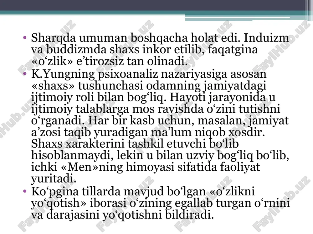 sperimentallarga bo‘lish mumkin. eksperimental shaxs nazariyalariga tajriba o‘tkazish yo‘li bilan to‘plangan ma’lumotlarni tahlil qilish va umumlashtirishga asoslangan nazariyalar, noeksperimentallarga esa – mualliflari ilmiy eksperimentga murojaat qilmasdan turib, hayotiy taassurotlarga, kuzatishlar va kundalik tajribalarga tayangan holda nazariy bilimlarni umumlashtiradigan nazariyalar kiradi. navbatdagi nazariyalarni tasniflashga asos bo‘lib xizmat qiladigan nuqtai nazar mualliflarning shaxsni tuzilmaviy xarakterga ega bo‘lgan yoki dinamik hosila sifatida tasvirlovchi qarashlardir. tuzilmaviy nazariyalar qatoriga tushunchalar tizimi yordamida tasvirlanuvchi shaxs tuzilishini aniqlash asosiy muammo bo‘lib hisoblanadigan nazariyalar kiritiladi. dinamik nazariyalar deb asosiy mavzusi shaxs taraqqiyotida qayta tuzish, o‘zgartirish, ya’ni, uning dinamikasiga taalluqli bo‘lgan nazariyalarga aytiladi. shuningdek, yosh va pedagogik psixologiyada yuzaga kelgan bir qator shaxs nazariyalari mavjud. bunday nazariyalar shaxs taraqqiyotining inson tug‘ilganidan boshlab maktabni bitirishigacha bo‘lgan, chegaralangan yosh davrini ko‘rib chiqishga asoslangan. bundan tashqari, mualliflari o‘z oldilariga shaxs taraqqiyotini insonning butun umri davomida kuzatish funksiyasini qo‘ygan nazariyalar ham mavjud. shaxs nazariyalarini tasniflash uchun asos bo‘ladigan yana bir holat, bu nazariyalardagi …
