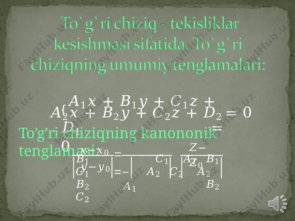 tekisliklar va to'g'ri chiziqlarning kanonik tenglamasi - Page 4