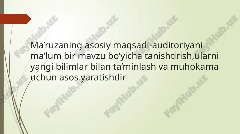 ma’ruza, uning turlari va unga qo’yiladigan talablar - Page 4