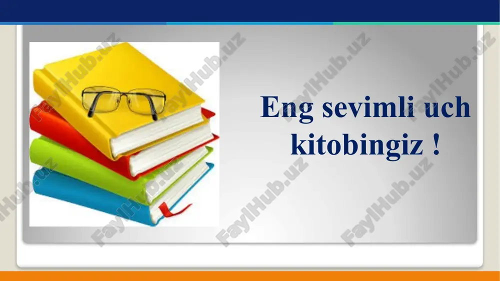 di, sehrgar-u-podshoxlar, suvga choʻkkan botirlar haqida ham kitoblardagi ertaklar orqali darak topamiz. kitob orqali ham shodlik, ham qaygʻu, ham baxt, ham rohat topish mumkin. kitoblar faqatgina bilimlar beribgina qolmay, u bolalarni mehr-shavqatli, muruvvatli, ziyrak qilib tarbiyalaydi va ular bilan bir umr qoladi, bejiz aytishmaydi yoshlikda olingan bilim toshga oʻyilgan naqsh kabidir. 4-metodik mahorat kuni: kitob tarixi va inson. kitoblar bolaning kelajagi kafolatidir, chunki bola maktabgacha yosh, kichik maktab yosh va oʻrta yosh davrida ham uni ezgulik tomon yetaklaydi. bolalarni qiziqishlariga qarab kitoblarni tanlash va uning moʻjazgina kichik kutubxonasini toʻldirish kerak boʻladi. bolaning qiziqishlari doirasida tanlangan kitoblar esa bir umrga uning xotirasida oʻchmas iz qoldiradi. shuningdek kitoblar omad kalitidir ham, hunar oʻrganish uchun ham, yaxshi yashash uchun ham kitob mutolaa qilish lozimligi haqida olimlarimiz oʻzlarining qimmatli fikrlarini bildiradilar. yana kitoblarda katta tajribalar, bilimlar xazinasi, gʻoyalar majmui va aniq koʻrsatmalar beriladi, hayotdagi muammolarni yechishda ham kitoblar qoʻl keladi, xulosa qilib aytganda kitoblar …