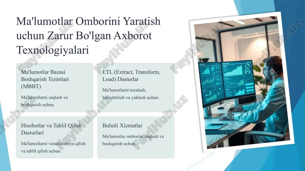 ish tizimi ma'lumotlar omborini yaratish, boshqarish va undan foydalanish jarayonlarini avtomatlashtirish uchun zarur. 13 etiboringiz uchun raxamat ! 14 image1.jpeg image2.jpeg image3.png image4.jpeg image5.png image6.jpeg image7.png image8.png image9.png image10.png image11.png image12.jpeg image13.png image14.svg media1.mp4 image14.png media2.mp4 image15.png image16.jpeg