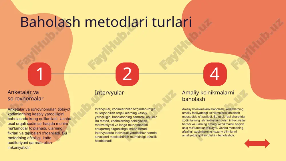 irish afzalliklar o'qitish va tajribani birlashtirish, mutaxassislikni chuqurroq o'zlashtirishga yordam beradi. bu jarayon, nazariy bilimlarni amaliy ko'nikmalar bilan birlashtirish orqali tibbiy xodimlarning kasbiy yaroqliligini oshiradi. shuningdek, o'qitish jarayonida tajriba orttirish, yangiliklarni tezda o'zlashtirish imkonini beradi. masalan, amaliy mashg'ulotlar orqali o'quvchilar o'z bilimlarini real hayotda qo'llash imkoniyatiga ega bo'lishadi. tajriba olish imkoniyatlari o'qitish jarayonida tajriba olish imkoniyatlari amaliy mashg'ulotlar, stajirovkalar va klinik amaliyotlar orqali ta'minlanadi. bu holat, o'quvchilarga real hayotdagi vaziyatlarda o'z bilimlarini sinab ko'rish va muammolarni hal qilish ko'nikmalarini rivojlantirish imkonini beradi. kasbiy yaroqlilikni oshirish o'qitish va amaliy tajriba, mutaxassislarning kasbiy yaroqliligini oshirishda muhim ahamiyatga ega. o'z bilimlarini amaliyotda qo'llash orqali, tibbiy xodimlar o'zlarining professional ko'nikmalarini yanada mustahkamlashadi va bemorlar bilan muloqotda ishonchli bo'lishadi. 1 2 4 o'qitish strategiyalari o'qitish strategiyalari ta'lim jarayonini takomillashtirishga qaratilgan uslublar va yondashuvlardir. ular o'quvchilarni faol ishtirok etishga, bilim va ko'nikmalarni samarali o'zlashtirishga yordam beradi. o'qitish strategiyalarining kasbiy yaroqlilikka ta'siri o'quvchilarning o'z-o'zini rivojlantirish imkoniyatlarini oshirishda …
