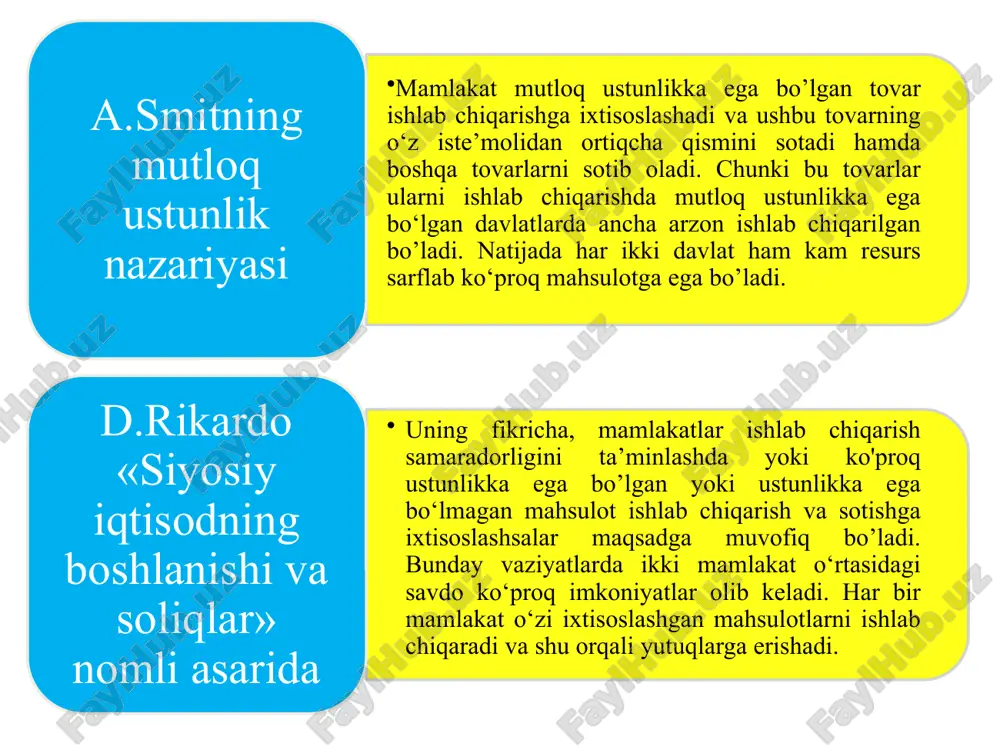 turlaridan barcha tovarlar va bozor segmentlariga mosini tanlash; 3 tovar xarakati bug’inlari va umumiy masofani topish; 4 tovar harakati zanjirida qatnashuvchilar - mustaqil vositachilarni aniqlash; 5 tovar xarakati rahbarlik tizimini yaratish; 6 tovar xarakatini tashkil etuvchi bosh bo’g’inni topish; 7 tovar xarakati turlaridan eng samaralisini tanlashda turli xilini bog’lab, bir - birini tuldirishni kuzda tutish. firma tovar harakatini “marketing miks” jarayonida rejalashtirishda quyidagilarga ahamiyat beradi chakana savdo axoliga to‘g‘ridan - to‘g‘ri tovar sotish va xizmat qilish bilan bog‘liq bo‘lgan tadbirkorlik faoliyatini o‘z ichiga oladi. chakana savdo firmalarining turlari 4 ta mezon bilan farq qiladi do‘konning jihozlari mijozga xizmat ko‘rsatish darajasi tovar assortimenti savdoda xizmat ko‘rsatish xarakteriga ko‘ra farqlanadi 3. chakana savdo, ulgurji savdo, vositachini tanlash va sotish tarmog‘ini shakllantiruvchi omillar дўкон тури ассортимент нарх даражаси изоҳ махсус махсуслаштириш доирасида чуқур бўлади турли - туман турлари: -чекланган ассортимент бўйича; -тор махсус; -жуда юқори махсуслаштирилган. универсам кенг (озиқ – овқатлар ва уй …