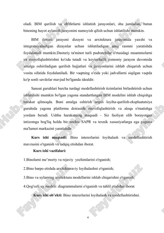 otoqxonalar, mehmonxonalar kiradi.jamoat binolari deb, odamlarni turli ishlab chiqarish bilan bog‘liq bo‘lmagan jamoatchilik ehtiyojlarini qondirish maqsadida qurilgan binolarga aytiladi. bularga ma’muriy maishiy madaniy oqartuv ta’lim muassasalari va boshqalar kiradi[footnoteref:2].sanoat binolari deb, ishlab chiqarish qurollari joylashtirilgan va texnologik jarayon natijasida sanoat mahsulotlari ishlab chiqaruvchi binolarga aytiladi. bularga asosan zavodlar, fabrikalar, turli sexlar, ularga yordamchi binolar ya’ni energetika, transport, omborxonalar, korxona hududida joylashgan ishchilarga madaniy maishiy, tibbiy va boshqa xizmatlar ko‘rsatadigan yordamchi binolar kiradi.qishloq xo‘jalik binolari qishloq xo‘jaligi bilan bog‘liq bo‘lib ular qishloq xo‘jaligi ehtiyojlarini qondirish uchun xizmat qiladi. bularga quyidagilar kiradi: [2: g.karimova, x.komilova ,,reklama va dizayn’’-t. ,,o’zbekiston’’ 2006 yil] 1. chorvachilik binolari; 2. parrandachilik binolari; 3. yilqichilik xo‘jaliklari; 4. cho‘chqachilik binolari; 5. xo‘jalik texnikalari saqlash va ta’mirlash binolari; 6. qishloq xo‘jaligi maqsulotlarini saqlash binolari; 7. qishloq xo‘jaligi mahsulotlarini qayta ishlash binolari; 8. issiqxonalar va boshqalar. 9. har qanday bino va inshootlarni loyiha qilishda 1-chi navbatda ularni nazariy asoslash lozim. ma’lumki …
