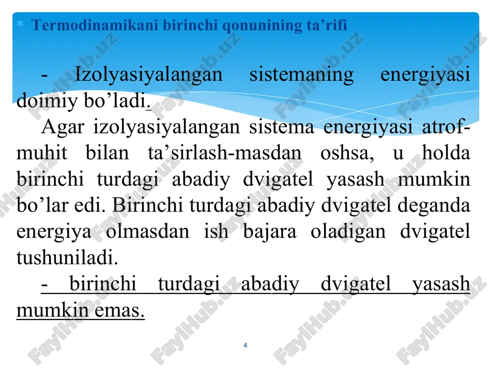 kimyo fanidan "kimёvий термодинамика" mavzusida ma’lumot - Page 4