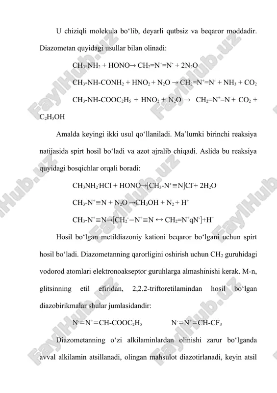 alifatik diazobirikmalar - Page 4