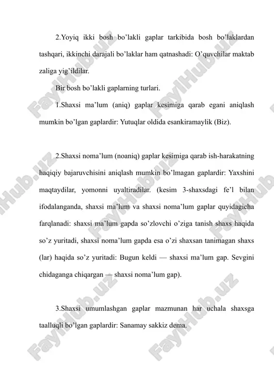 bir bosh bo`lakli gaplar - Page 4