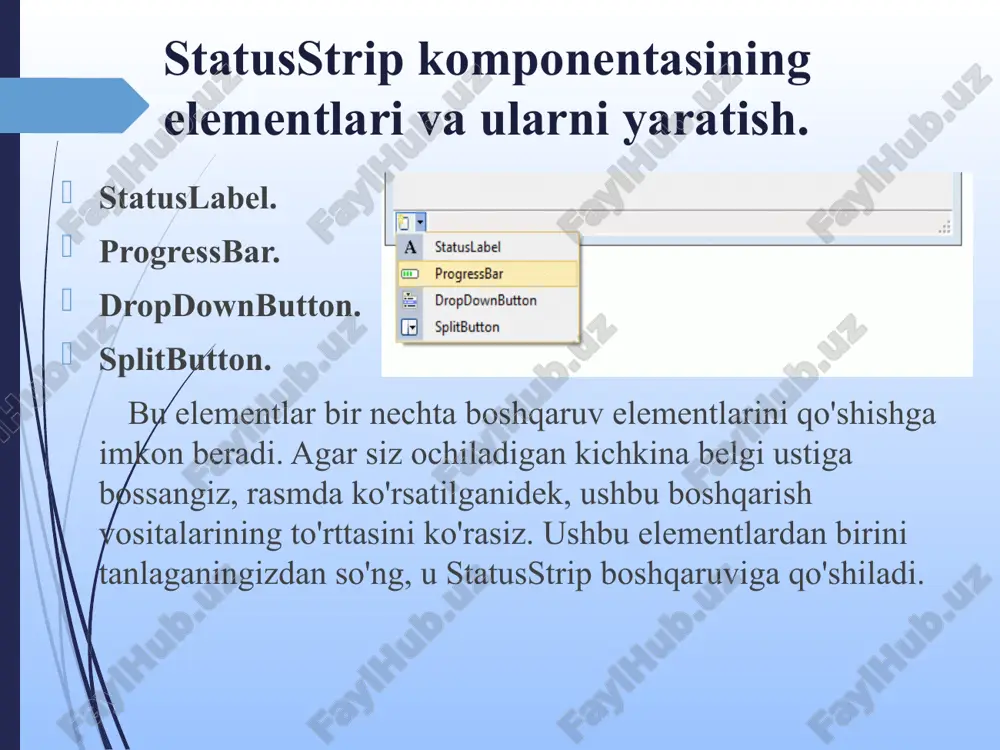 statusstrip komponentasi - Page 4
