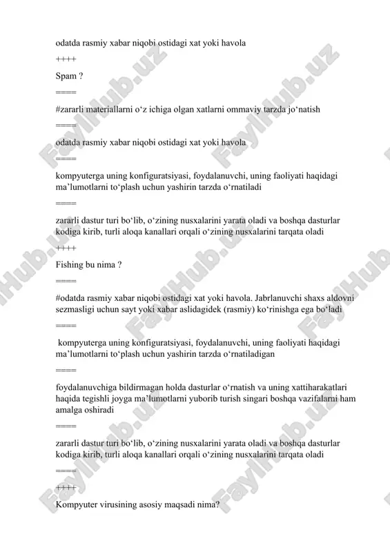 gomogenlashuvi (bir jinsli) va universallashuvi jarayoni ==== #ko’p ming-ming mayda, qoloq etnik guruhlar va millatlarning madaniyati, tili, rasm-rusmlari jahon bo’ylab kuchayib borayotgan globallashuv jarayoni ++++ glabalistlar ? ==== globallashuv tarafdorlaridir ==== globallashuv muxoliflari ==== muttasil davom etadigan tarixiy jarayon ==== to’g’ri javob yo’q ++++ 1982 yilda yunesko xalqaro simpoziumida qabul qilingan mediata’lim bo’yicha gryunvald deklaratsiyasida 19 ta a’zo mamlakat vakillari shunday deb ta’kidladi? ==== # “axborot vositalarining muqarrar kuchini muhokama qilish yoki ma’qullash o’rniga biz uning hayotning barcha jabhalariga jiddiy ta’sir ko’rsatishi va singib borishini mavjud fakt sifatida tan olishimiz, shuningdek, ularning zamonaviy 31 madaniyatning ajralmas elementi sifatidagi ahamiyatini hisobga olishimiz zarur. ==== axborot vositalarining muqarrar kuchini muhokama qilish yoki ma’qullash o’rniga biz uning hayotning barcha jabhalariga jiddiy ta’sir ko’rsatishi va singib borishini mavjud fakt sifatida tan olishimiz kerak. ==== zamonaviy 31 madaniyatning ajralmas elementi sifatidagi ahamiyatini hisobga olishimiz zarur. ==== har qanday jarayonning yaxshi va yomon tomonlari bo’lganidek, jamiyatni …