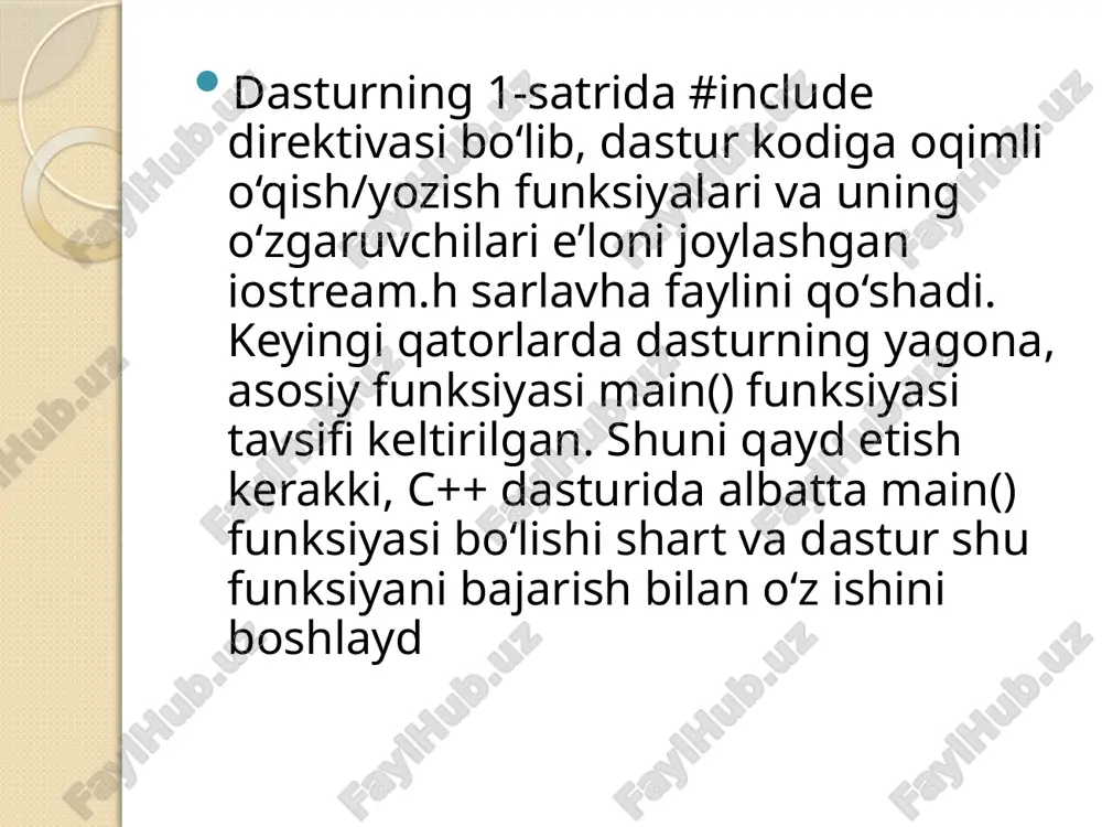 "masalalarning algoritmini tuzish va shu algoritm asosida c++ dasturlash tilida dastur tuzish" - Page 4