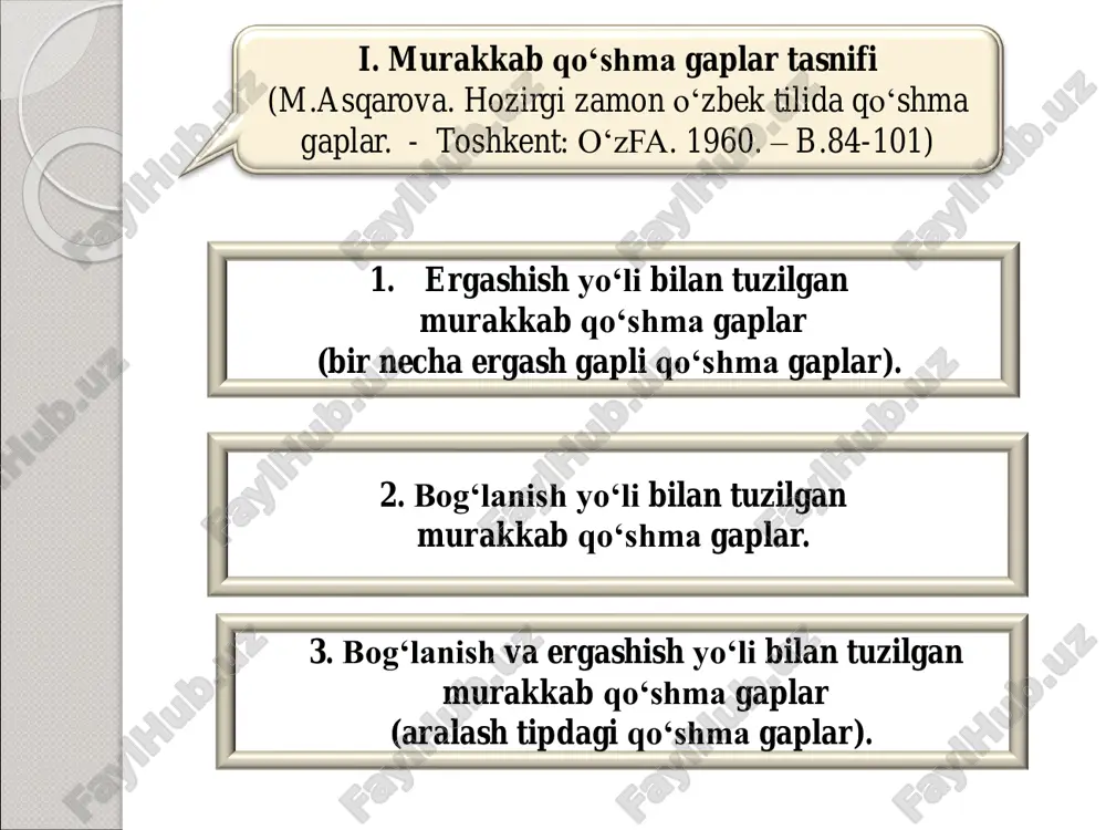 ylang. 3. butun dunyoga ma'lumki, siz ham unutmangki, orolni saqlab qolish hammamizning burchimizdir. ii. ketma-ket ergashish 1. ukangga yordam bersang, ishlari yurishib ketsa, ko‘nglim tinchirdi. 2. u kirib kelsa, shunday qiyqiriq eshitiladiki, quloqlar qomatga keladi. 3. qish fasli bo‘lsa-da, uy shu darajada issiq ediki, yuzlarimdan ter quyila boshladi.