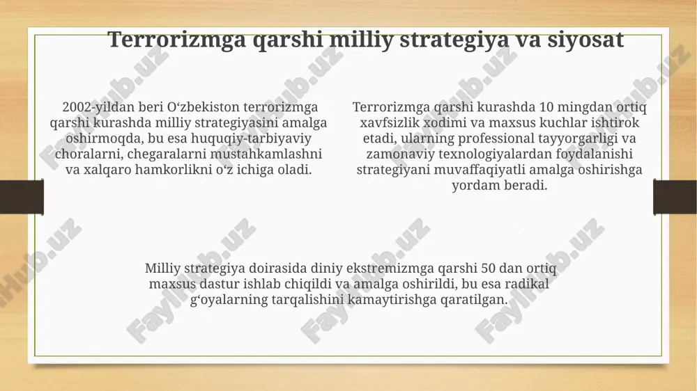 oʻzbekistonning terrorizmga qarshi kurash tajribasi - Page 4
