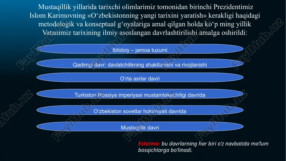 ham bizni tashvishga solayotgan juda ko‘p savollarga to‘g‘ri javob topamiz. bu bebaho boylikni qancha faol targ‘ib etsak, xalqimiz, ayniqsa, yoshlarimiz bugungi tinch va erkin hayotning qadrini anglab etadi». yoshlarning bilim olishi, ta’lim-tarbiyasi, kasbiy tayyorgarligi masalalari o‘zbekistonda huquqiy demokratik davlat qurish, fuqarolik jamiyatini shakllantirish jarayonida muhim ahamiyat kasb etadi. binobarin, ushbu jarayonlar, ya’ni o‘zbekistonda ta’lim sohasida amalga oshirilayotgan islohotlar samaralari, yuksak bilimli hamda intellektual rivojlangan avlodni tarbiyalashda davlatning roli va bu borada to‘plangan tajriba bilan xalqaro hamjamiyatni keng tanishtirish maqsadida ko‘plab xalqaro ilmiy anjumanlar o‘tkazilib kelinmoqda. o‘zbekistonda ta’lim sohasini isloh qilish, yuksak bilimli va intellektual rivojlangan avlodni tarbiyalash bo‘yicha 1997-yil amalga oshirilgan, dunyo hamjamiyati tomonidan e’tirof etilgan «ta’lim to‘g‘risidagi qonun» va «kadrlar tayyorlash milliy dasturi», katta ahamiyat kasb etadi. shuningdek, o‘zbekistonda zamonaviy ilm-fanni puxta egallagan raqobatdosh kadrlarni tayyorlash, ta’lim-tarbiya ishlarini tubdan o‘zgartirish, xalqaro tajribalar asosida ta’lim sifatini yangilash masalasi davlat siyosati darajasiga ko‘tarildi. adabiyotlar ro‘yxati 1. мирзиёев ш.м. миллий тараққиёт йўлимизни …