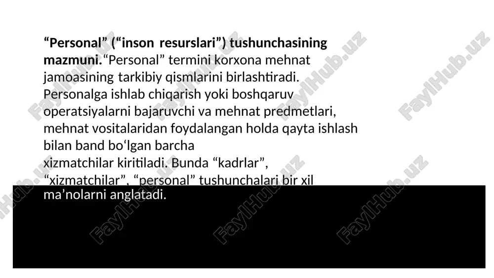 niyat qoldirdi. bozor iqtisodiyoti, aksincha, inson tashabbusini nazarda tutadi. uning qanday yashashi yangi iqtisodiy tizimga “moslashish” qobiliyatiga bogʻliq. bu, boshqa narsalar teng boʻlganda, insonning jismoniy imkoniyatlari va maʼlumotlari yuqoriroq boʻlsa, shuncha muvaffaqiyatli boʻladi. shape \* mergeformat mehnat resurslari sonini hisob-kitob qilish sxemasi quyidagi koʻrinishga ega boʻlishi mumkin: mehnat resurslari oʻrtacha yillik soni quyidagi formula boʻyicha aniqlanadi: lr = wapm – wtp, bunda: mehnat resurslarining mamlakat, mintaqa, sanoat, tashkilot darajasidagi qismi ishchi kuchi hisoblanadi 85% ish kuchi deganda mehnat qilish qobiliyati, inson ega boʻlgan va ishlab chiqarish uchun foydalanadigan jismoniy va intellektual qobiliyatlar, bilimlar, mahorat va koʻnikmalar yigʻindisi tushuniladi. ish kuchi uning rivojlanish bosqichidan va ijtimoiy shaklidan qatʼiy nazar har qanday jamiyat uchun xosdir. ammo bu tushuncha jamiyatning tarixiy rivojlanishining maʼlum bir bosqichida aniq iqtisodiy maʼnoga ega boʻldi. kapitalizmning yuzaga kelishi bilan ishchi kuchini sotish va sotib olish mumkin boʻlgan sharoitlar yaratildi. xodimlarga shaxsiy erkinlik, yaʼni mamlakat hududi boʻylab erkin harakat …