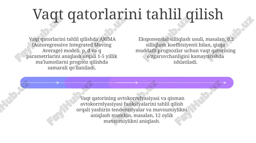 yordamida tahlil qilish jarayoni bo'lib, 95% ishonch oralig'i kabi ko'rsatkichlar yordamida xulosalar chiqarishga imkon beradi. miqdor tahlilining asosiy maqsadi katta hajmdagi ma'lumotlar to'plamini soddalashtirish, muhim tendentsiyalarni aniqlash va kelajakdagi natijalarni bashorat qilish uchun 0.05 dan kam p-qiymati kabi statistik ahamiyatga ega dalillarni topishdan iborat. miqdor tahlili regressiya analizi, dispersiya analizi (anova) va korrelyatsion tahlil kabi turli statistik usullarni o'z ichiga oladi, bu usullar 2 yoki undan ortiq o'zgaruvchilar o'rtasidagi bog'liqlikni aniqlashga yordam beradi. miqdor modellashtirish add text add text add text add text add text add text simulyatsiya modellashtirish usulida, masalan, 1000 ta stsenariyni simulyatsiya qilib, har bir stsenariy uchun natijani tahlil qilish orqali, kelajakdagi xavflarni va ularning ehtimolligini aniqlash mumkin. miqdor modellashtirishda, o'rtacha xato (mae) va o'rtacha kvadrat xato (mse) kabi metriklar yordamida modelning aniqligi 0.01 dan 0.5 gacha bo'lgan diapazonda baholanadi, bu erda past qiymat yuqori aniqlikni bildiradi. miqdor modellashtirishda regressiya tahlili yordamida 2 dan ortiq mustaqil o'zgaruvchilarning …