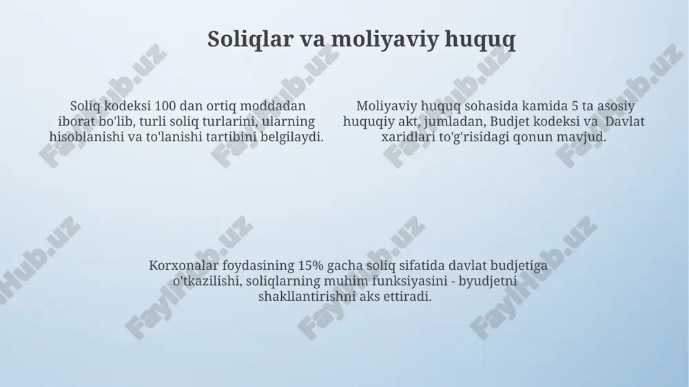 qaratilgan bo'lib, bu 5 bosqichdan iborat jarayon orqali amalga oshiriladi, har bir bosqich o'ziga xos ko'rsatkichlar va tahlillar bilan baholanadi. "moliyana mohiyati" tushunchasi biznes-rejalarni tuzishda muhim ahamiyatga ega bo'lib, u 3 yillik istiqbolni o'z ichiga olgan strategik rejalashtirishni ta'minlaydi va investitsiyalarni samarali boshqarishga yordam beradi. e'tiboringiz uchun rahmat @taqdimot_robot image4.png image3.jpeg