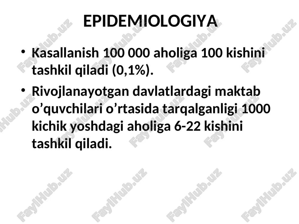 i yoki onasi o’ri bilan xasatlangan bemorning aka-ukalari yoki opa-singillaridan birida o’ri ko’p uchrashi hamda geterogen zigotali egizaklarga qaraganda monozigotali egizaklarda yuqori darajada tarqalganligi o’riga genetik moyillikni tasdiqlaydi. genetik markerlarni tadqiq qilish natijalari o’ri a(іі), b(ііі) qon guruhili bemorlarda ko’p uchrashini ko’rsatdi. patomorfologik ko’rinishi asosiy omil biriktiruvchi to’qimaning, birinchi navbatda yurak va tomirlarning birlamchi zararlanishidir. o’ri rivojlanishida biriktiriuvchi to’qima zararlanishining 4 bosqichi farqlanadi: • mukoid bo’kish (kollagen to’qimalar dezorga-nizasiyasi), qaytar jarayon 1-2 oy davom etadi; • fibrinoid o’zgarishlar (qaytmas fibrinoid nekroz rivojlanadi); (1,5-2 oy davom etadi) proliferativ bosqich (granulematoz bosqichi) – tomirlar atrofida, miokardda, endokardda gistiositlar, limfoid, plazmatik va semiz hujayralar to’planadi va ashoff – talalaev granulemalari hosil bo’ladi (1,5-2 oy davom etadi) skleroz bosqichi (granulema hujayralari fibroblastlarga aylanadi va chandiq, ya’ni yurak nuqsoni rivojlanadi). granulema shakllanishi va chandiqlanishi sikli 3-4 oy davom etadi. patologik jarayonning eng ko’p joylashgan o’rni – mitral klapan, kamroq – aortal va uch tabaqali klapan. …