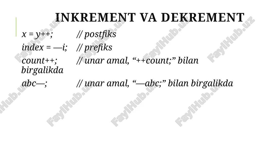 tarmoqlanish va uzilishlarni tashkil etish operatorlari - Page 4