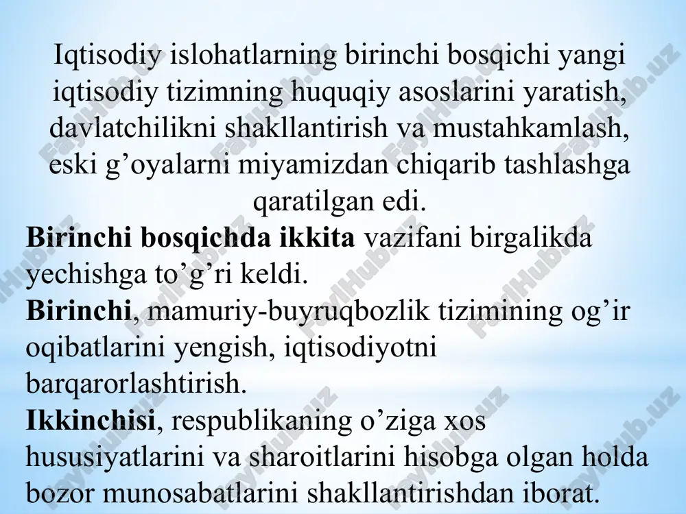 shirish tadbirlari haqida» qarori qabul qilindi. bu bo’yıcha 2017-2018 yillari korrupciyaga qarshi kurashish bo’yicha davlat dasturi ishlab chiqildi. ushbu qaror asosida korrupciyaga qarshi kurashish bo’yicha komissiya tashkil etildi. o`zbekiston respublikasi prezidenti­ sh.m.mirziyoevning konstituciyamiz qabul qilinganligining 24 yilligiga bag`ishlangan tantanali marosimdagi ma`ruzasida ilgari surilgan «2017-2021-yillarda o`zbekiston respublikasini rivojlantirishning beshta ustuvor yo`nalishi bo`yicha harakatlar strategiyasi» davlat va jamiyatning bosh maqsadi bo`lgan odamlarning turmush darajasi va sifatini yanada oshirishni ta`minlashga qaratilganligi bilan nihoyatda muhim ahamiyat kasb etadi. image1.png image2.png image3.png image4.png image5.png /docprops/thumbnail.jpeg