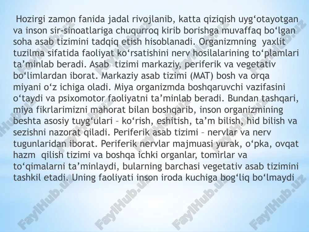 oq, hayvon uchun qurollik sifatini yo‘qotadi. odam ilgaridan o‘ylab qo‘yilgan reja bilan qurol yasaydi, quroldan tegishli maqsadlarda foydalanadi hamda uni saqlab qo‘yadi. e’tiboringiz uchun rahmat image1.png image2.png image3.png image4.png image5.png image6.jpeg image7.png image8.png image9.png image10.png /docprops/thumbnail.jpeg