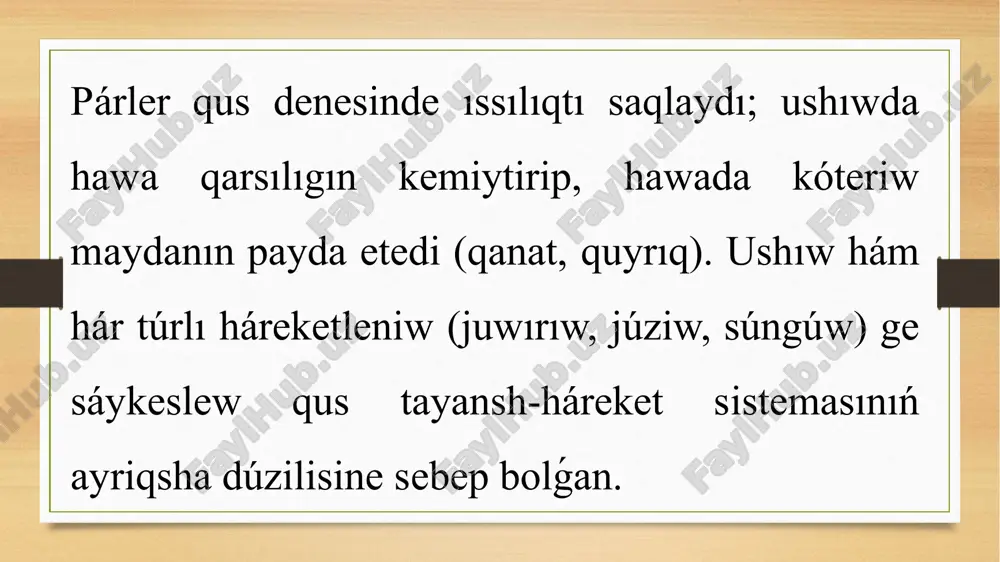 quslarda awqat sińiriliwiniń ózine tán qásiyetleri - Page 4