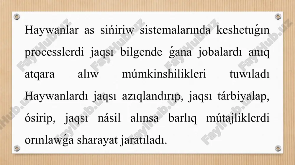 at hám shoshqalar asqazanında azıq sińiriliw qásiyetleri - Page 4