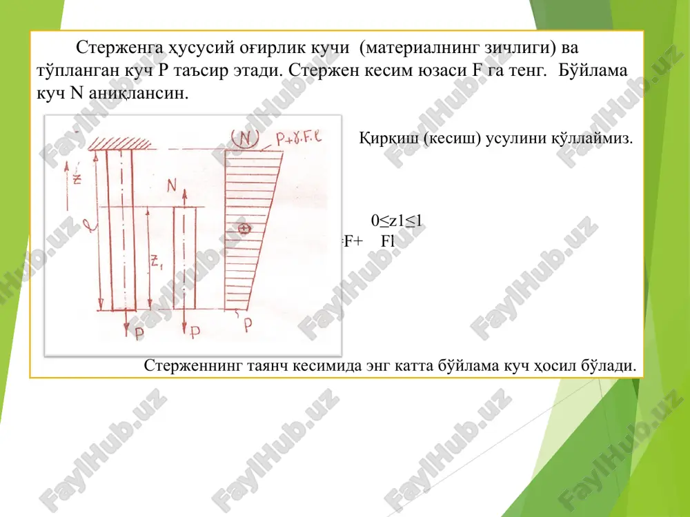 cho’zilish yoki siqilishda kuchlanish va deformasiya - Page 4