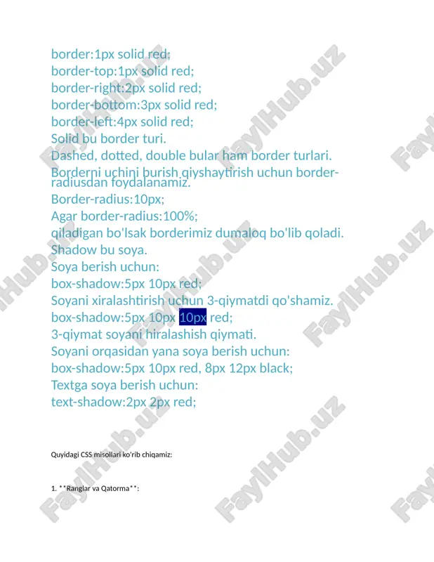 css haqida ma'lumotlar - Page 4