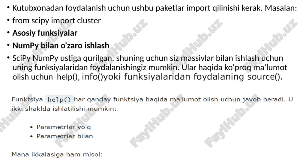 scipy matematik opertasiyalarni bajaruvchi modul - Page 4