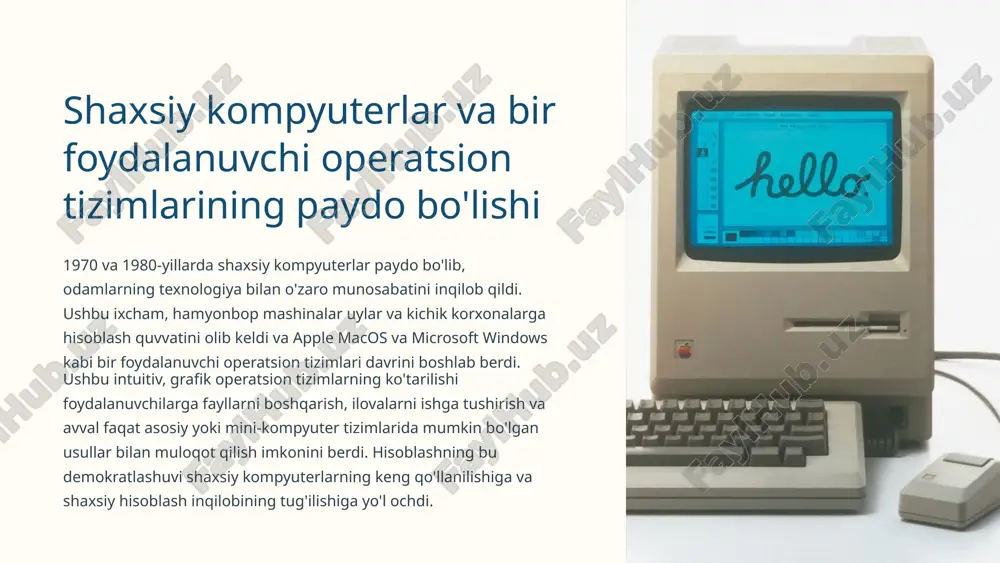 siz hisoblash hisoblash resurslari ta'minlanadigan va talab asosida hisob-kitob qilinadigan serversiz arxitekturalar infratuzilmani boshqarishning operatsion xarajatlarini kamaytirdi. otlarda xavfsizlik va maxfiylikning ortib borayotgan ahamiyati kibertahdidlar kuchaymoqda raqamli hayotimiz o‘zaro bog‘langan bo‘lsa, kiberhujumlar, ma’lumotlar buzilishi va zararli dasturlar xavfi keskin oshib ketdi, bu esa mustahkam os xavfsizligini muhim ustuvor vazifaga aylantirdi. maxfiylik tashvishlari ortib bormoqda shaxsiy ma'lumotlarni yig'ishning kengayishi bilan foydalanuvchilar o'zlarining maxfiy ma'lumotlarini himoya qilish uchun operatsion tizimlarga o'rnatilgan kuchliroq maxfiylik himoyasi va boshqaruvlarini talab qiladilar. normativ muvofiqlik gdpr kabi qat'iy ma'lumotlar maxfiyligi qonunlari os ishlab chiquvchilarini tartibga solishga muvofiqlikni ta'minlash va katta jarimalardan qochish uchun ilg'or xavfsizlik va maxfiylik xususiyatlarini o'rnatishga majbur qildi. operatsion tizimlarning kelajagi va rivojlanayotgan tendentsiyalar 1 virtualizatsiyaning ortishi bulutli va konteynerli muhitlar 2 edge va iot integratsiyasi keng qurilmalar va iot uchun optimallashtirilgan operatsion tizimlar 3 sun'iy intellekt ai bilan ishlaydigan yordamchilar va bashorat qilish qobiliyati 4 kiberxavfsizlik bo'yicha yutuqlar kengaytirilgan xavfsizlik va maxfiylik xususiyatlari …