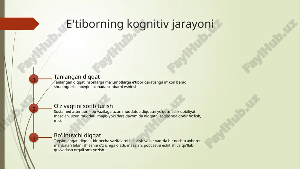 a. frontal lob ushbu stimuli bilan shug'ullanishimizni va dikkatlarni ajratib tashlashimizni ta'minlaydi, masalan, shovqin muhitida suhbatga e'tibor qaratish. neyropqalik va e'tibor nevroplastika va diqqat nevroplastika, o'zini tiklashga yoki o'rganishga imkoniyat beradigan, mashq va o'rganish orqali diqqat va fokusda o'zgarishlarga imkon beradigan, yurakning o'zini tiklashga imkoniyatini ifodalaydi. nevroplastikaning diqqatga ta'siri masalan, diqqatni oshirish uchun tushuncha bilan mashg'ulot qilish, diqqatga oid neyron yo'llarni kuchlantirish orqali diqqat va fokusni oshirishga olib kelishi mumkin. nevroplastika diqqat bozorlarida adhd kabi holatlarda, nöroplastiklik diqqatni yaxshilash va belgilarni kamaytirish uchun maqsadli intervensiyalar orqali qo'llanilishi mumkin. diqqatni boshqarish va miya funktsiyasi nazoratni boshqarishda ishtirok etadigan neyron tarmoqlari prefrontal korteks, parietal korteks va talamus diqqatni boshqarishda muhim hududlar, kognitiv jarayonlarni ko'rsatish va noqulay ma'lumotlarni filtratsiya qilishda ishtirok etadigan asosiy mintaq diqqatni boshqarishning kognitiv funktsiyaga ta'siri effektiv diqqatni boshqarish ish-xotirani, qaror qabul qilishni va vazifani bajarishni kuchaytiradi, u paydo bo'lgan kambag'aliklar diqqat bozorlariga va boshqaruv funksiyalariga zarar k diqqatni boshqarishning …