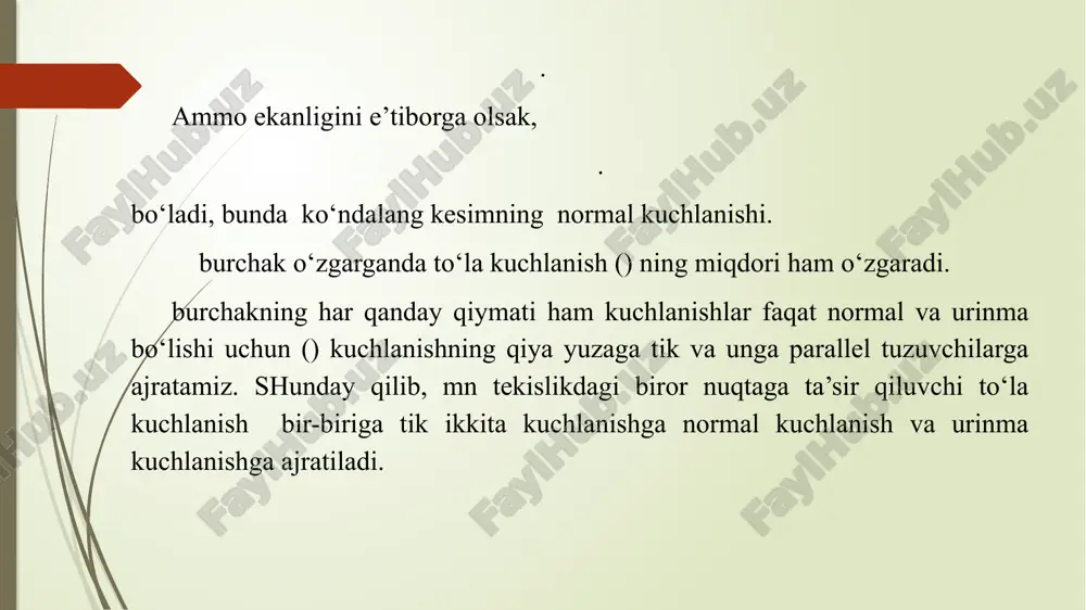 sterjenning qiya kesimlaridagi kuchlanishlarni aniqlash - Page 4