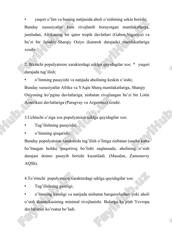 faol aholining mehnat statusi miqdoriy jihatdan ma’lum muddat (1 yil) ichida ishlagan hafta yoki kunlari soni bilan aniqlanadi. shunga ko’ra iqtisodiy faol aholi - bandlar, ishsizlar va qisman bandlarga bo’linadi. iqtisodiy faol bo’lmagan aholiga yoshidan qat’iy nazar iqtisodiy faol aholi kategoriyasiga kirmaydigan kishilar taaluqlidir. bunday aholi tarkibiga kunduzgi bo’lim talabalari, uy bekalari, qarilik va nogironlik bo’yicha nafaqaxo’rlar, ijtimoiy tashkilotlar va xususiy shaxslardan moddiy yordam oluvchi kishilar va boshqalar kiradi. iqtisodiy faol bo’lmagan aholiga shuningdek bir qancha alohida funksional guruhlar kiradi. haq to’lanmaydigan ijtimoiy ish bilan mashg’ul kishilar, ixtiyoriy tekin xizmatlar ko’rsatuvchi kishilar, subyektiv va obyektiv sabablarga ko’ra ish qidirmayotgan mehnatga yaroqli yoshdagi kishilar ham kiradi. mehnatga yaroqli aholining ijtimoiy mahsulot yaratishdagi faoliyati bandlik deyiladi. bundan tashqari ishlab chiqarishda band bo’lmagan aholi tushunchasi ham mavjud bo’lib, ularga ishsizlar va majburiy band bo’lmagan kishilar kiradi. xx asrning 70-yillarida sanoati rivojlangan mamlakatlarda iqtisodiy faol aholining asosiy qismi (30-45 %) sanoat va qurilishlarda band …