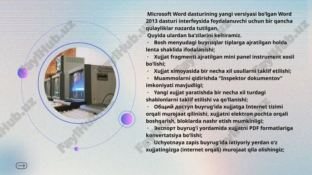 microsoft word matn muharririning imkoniyatlari - Page 4